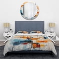 thumbnail image 3 of Designart "Retro Reflections Colorful Mid Century Vibes III" Abstract Bedding Covert Set - Abstract Midcentury Multi-Color Mid-Century Bed Set With 2 Shams, 3 of 6