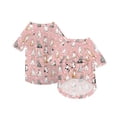 thumbnail image 2 of Small Dog Shirt, Cat Illustration All Over Print Pet Apparel Breathable Stretch Short Sleeve Dog Shirt Comfortable Pullover Pet Clothing for Small Breed Dogs Pink, 1 Pack, 2 of 4