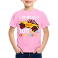 thumbnail image 4 of Ulitacool T Shirt For Boys Lightweight Back To School Tops Round Neck Tee Cartoon Prints Short Sleeve Blouse Summer Clothing 8-9 Years Pink, 4 of 4
