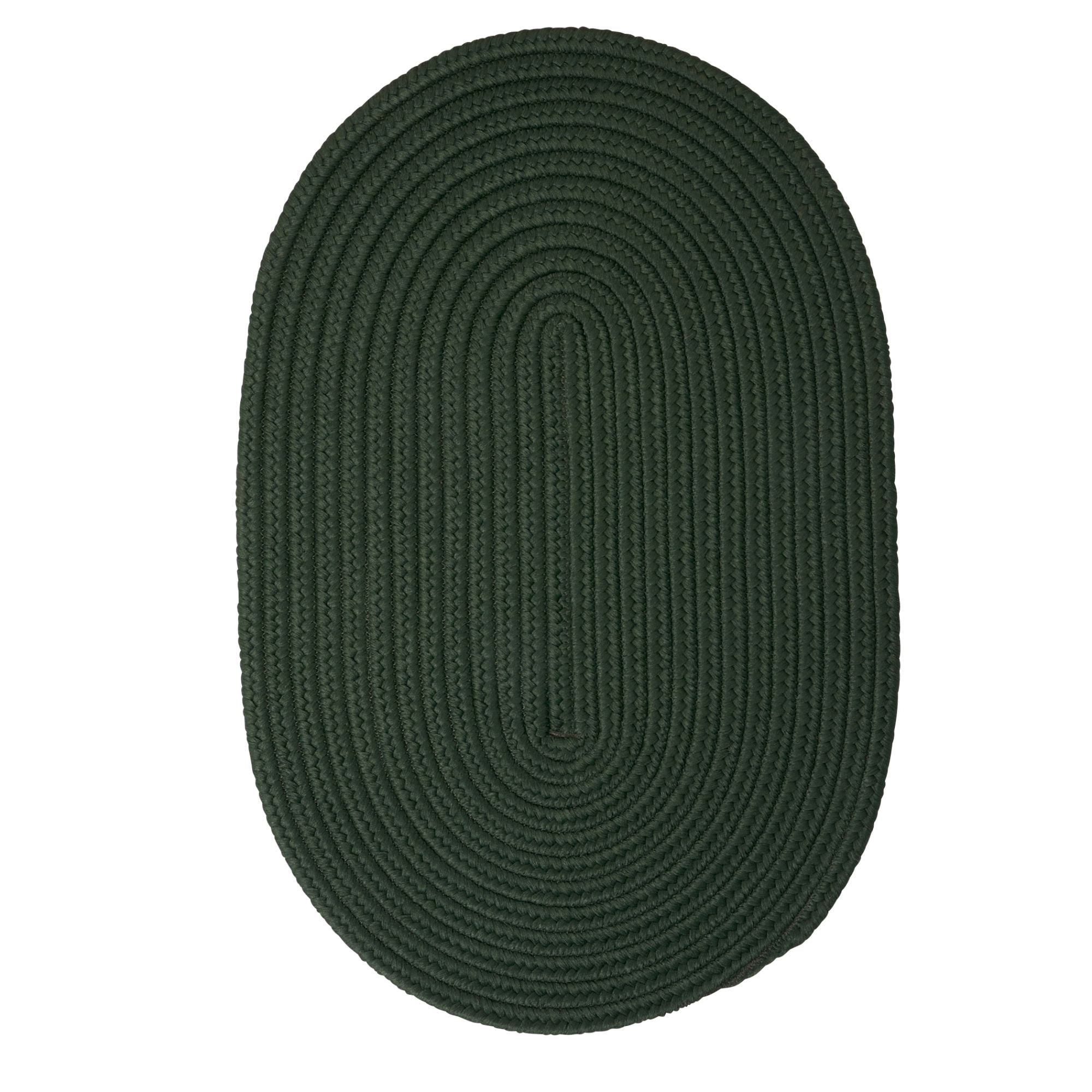 8' x 11' Dark Green All Purpose Handcrafted Reversible Oval Outdoor