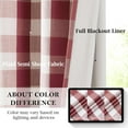 thumbnail image 2 of Red White Buffalo Plaid Full Blackout Curtain Panels 84 Inches Length,Farmhouse Gingham Drapes,Thermal Insulated Window Treatment for Bedroom Living Room,Rod Pocket Back Tabs,40" Wx84 Lx2, 2 of 6