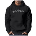 thumbnail image 2 of kamemir Men's Hoodies Men's Crewneck Sweatshirts Soild Color Geometric Texture Long Sleeve Casual Pullover Shirt(Black,XXL), 2 of 4