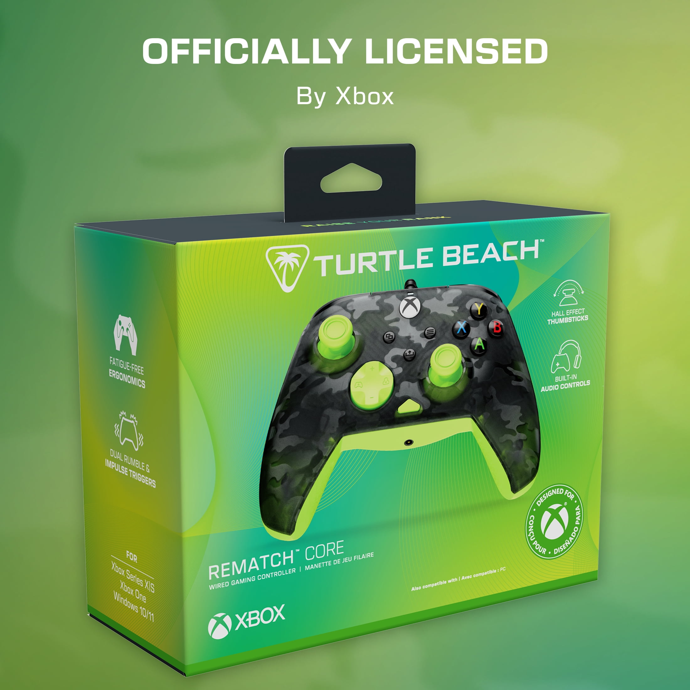 Turtle Beach Rematch Core Wired Gaming Controller (Ghost Black Camo/Yellow) for XBOX Series X|S, XBOX One, & Windows 10/11 PC