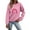 Pink, variant on Crewneck Sweatshirts with Pink Ribbon Printed Women Long Sleeve Tops 2025 Fall Fashion Clothes Winter Pullover Support Cancer Patients (Beige, L)