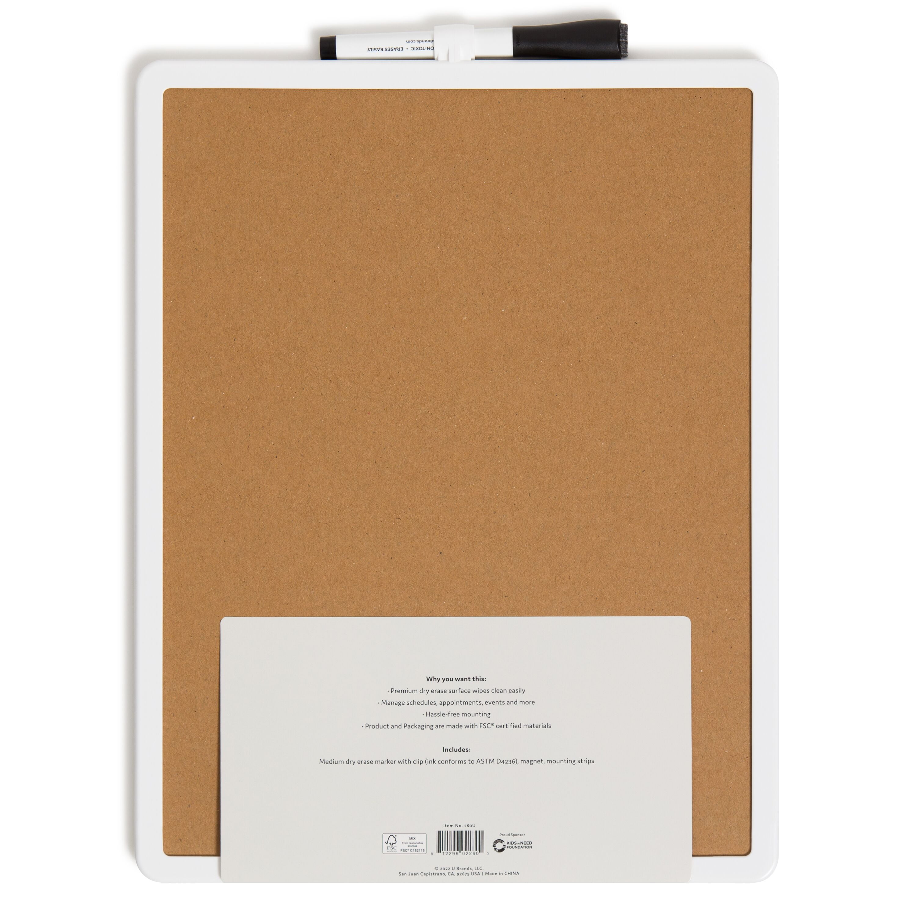 U Brands 11x14 Contempo Frame Dry Erase Calendar