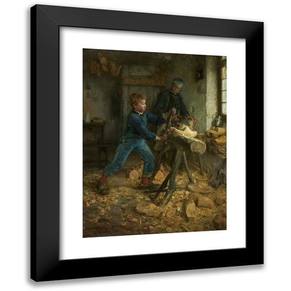 Henry Ossawa Tanner 11x14 Black Modern Framed Museum Art Print Titled - The Young Sabot Maker