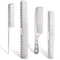 thumbnail image 1 of Professional Aluminum Barber Comb, 4 Types Metal Hair Cutting Comb, Hairdressing Comb Included, Long Hair Cutting Comb, Short Hairdressing Comb, Handl, 1 of 5