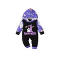 thumbnail image 4 of Mercatoo Baby First Halloween Outfit Pumpkin Bat Graphic Striped 𝐇ooded Romper I𝐧fant Cute Comfort Trendy 𝐎ne-Piece Jumpsuit, 4 of 5