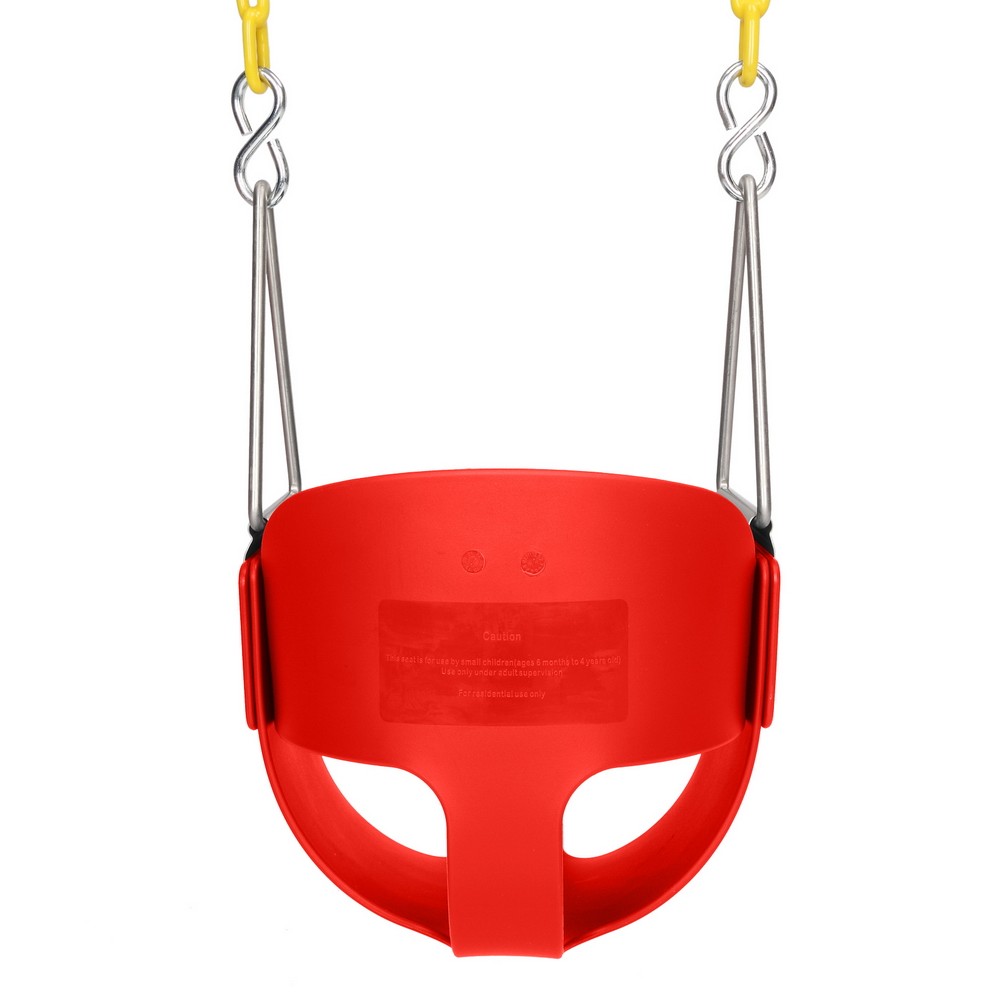 Funnytoys Full Bucket Toddler Swing Set Playground Hanging High Back