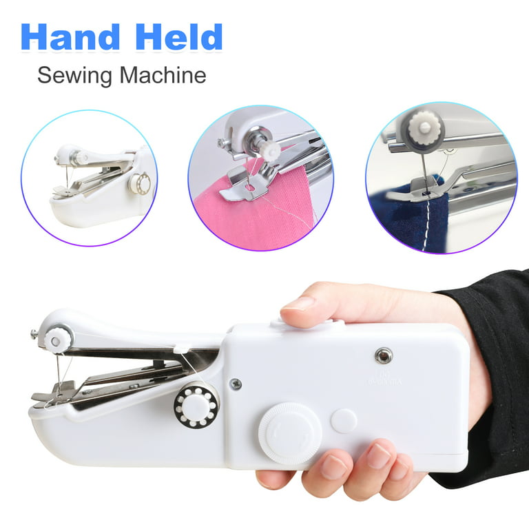 MUCH Handheld Sewing Machine Mini Craft Stitch Sew Machine Handy Repair  Cordless Portable Tailor Sewing Kit 