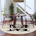 thumbnail image 3 of Round Rugs 8Ft, Letter M Round Area Rug Washable Indoor Throw Carpet, Monogram Words Large Non Slip Circle Rug for Kids Room RV Home Decor Aesthetic, 3 of 8