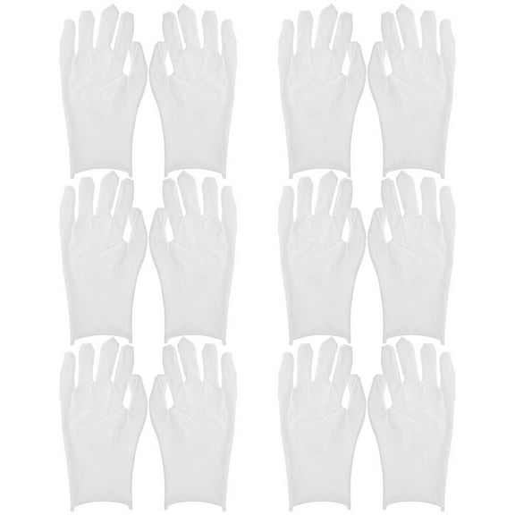 WHAMVOX Utility Work Gloves White Cotton 12 Pairs Xl Size For Coin Handling And Jewelry Inspection