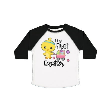 

Inktastic My 1st Easter with Baby Chick and Eggs in Wagon Gift Toddler Boy or Toddler Girl T-Shirt