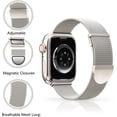 thumbnail image 3 of 2Pack Metal Magnetic Band Compatible with Apple Watch Bands 38mm 40mm 41mm 42mm 44mm 45mm 49mm Women Men,Milanese Loop Stainless Steel Mesh Adjustable Strap for iWatch Series 9 8 7 6 5 4 3 2 SE ultra, 3 of 7