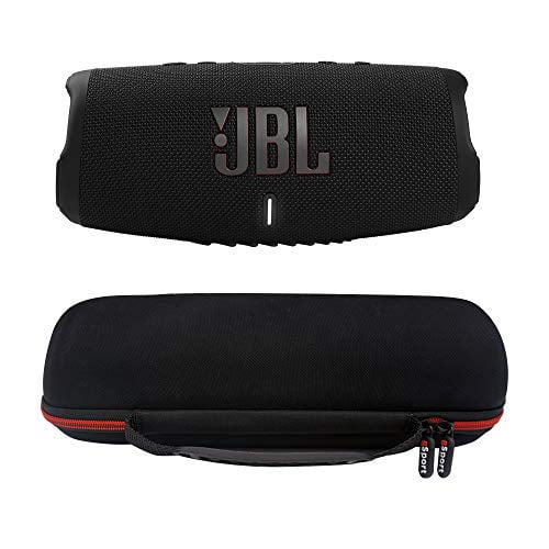JBL Charge 5 Waterproof Portable Speaker with Built-in Powerbank and gSport  EVA Hardshell Case (Black)