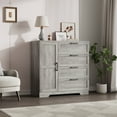 thumbnail image 1 of EDTara Armoire Garde-Robe de 43,3 Po H avec 4 Tiroirs et Tringle, Commode-Penderie Multifonction en Bois pour Chambre, Rangement de Vêtements, 1 of 8