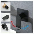 thumbnail image 6 of Matte Balck Wall Mount Bathroom Sink Faucet, Single Handle Bathtub Faucet with Waterfall Spout Brass Rough-in Included, 6 of 9