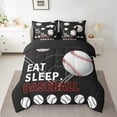 thumbnail image 2 of Erosebridal 7 Piece Baseball Bed in a Bag Twin Size Sports Kids Boys Bedding Sets, Baseball Ball Print Full Size Bedding, Baseball Court Decor Bed Set Sports Baseball Player Games Sheets, 2 of 5