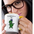 thumbnail image 2 of 3drose, Funny T-rex Dinosaur Wearing Cowboy Hat Tyrannosaurus Tex Pun, 15oz Two-tone Yellow Mug, 2 of 6