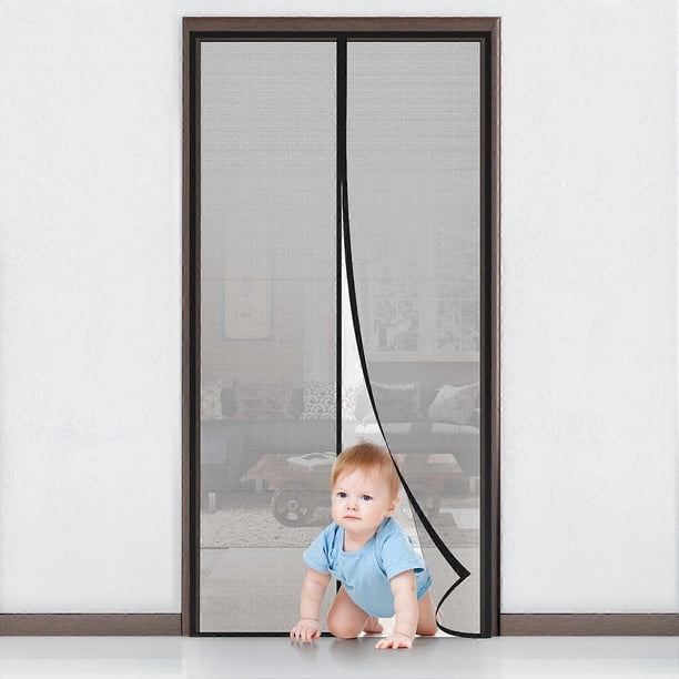 Magnetic Mosquito Net Door Window 90x210cm Magnetic Mosquito Net Adhesive Strip Automatic Closing Very Fine Mesh Easy Installation Without Drilling