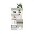 thumbnail image 4 of Furinno PASIR Book Shelf, 4-Tier Bookshelf, Bookcase with Open Shelf, 9.4 x 23.6 x 41.7, for Living Room, Bedroom, Home Office, Plain White, 4 of 5