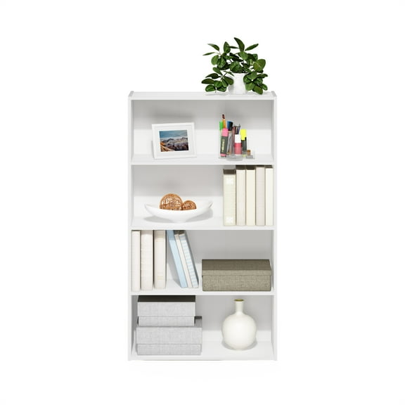 Furinno Pasir 4-Tier Open Shelf, White