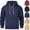 Black, variant on Men's Zipper Hoodie Sweatshirt Multi Pocket Casual Pullover Adjustable Drawstring Kangaroo Pocket Sportswear for Daily Leisure and Exercise Red S