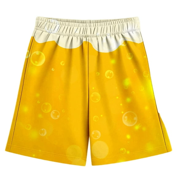 Shorts pour Enfants pour Enfants Jaune Taille Élastique Cordon Décontracté Garçons Vêtements d'Été Garçons 7-8 Ans Vêtements