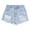 Light Blue-c, variant on Girls Slim fit Denim Shorts Elastic Waist Straight Leg Denim Shorts with Pockets Summer High Waist Ripped Pants for Outdoor and Daily Clothes