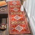 thumbnail image 3 of SAFAVIEH Classic Vintage Clarette Chevron Bordered Area Rug, Orange/Gold, 6'7" x 9'2", 3 of 9