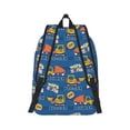 thumbnail image 3 of Naloa Canvas Backpack for Men Women Construction Vehicles Print Rucksack Casual Travel Daypack Large and Small Durable College Tote Satchel Bookbag for Teens, 3 of 8