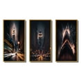 thumbnail image 2 of Designart "Empire State Building Night Lights Tilt Shift I" City New York Framed Wall Art Set Of 3 - Black New York Frame Gallery Set For Office Decor, 2 of 6