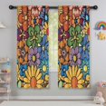 thumbnail image 5 of Blackout Kids Curtains,Pioneer Flower Floral Print Pattern Childrens Insulated Curtains Set Of 2,Bedroom Essentials,Toddler Room Decor 42"x63", 5 of 5