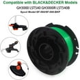 thumbnail image 2 of THTEN SF-080 String Trimmer Spool Line Compatible with Black and Decker SF-080-BKP 20ft 0.080" GH3000 LST540 GH3000R LST540B Weed Eater Auto Feed Single Line with 90583594 Cap Covers Parts, 2 of 2