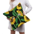 thumbnail image 6 of Bingfone Sunflower 1 Linen Throw Pillow Covers Cushion Case Pocket Button Vintage Farmhouse Pillowcase for Sofa Couch Bed 16"x16", 6 of 9