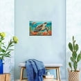 thumbnail image 2 of ZHONGYUTONG Turtle Canvas Wall Art Sea Turtle Print Poster Bathroom Picture Painting (16"x24"), 2 of 6