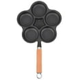 thumbnail image 1 of WEUVEB 1Pc Non-Stick Cast Iron Breakfast Skillet Pan with Heat Insulation and Wooden Handle, 1 of 6