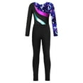 thumbnail image 6 of YEAHDOR Girls Long Sleeve Gym Suit Activewear Shiny Rhinestone Leotard with Leggings Sports Skating Outfit Fairy 8, 6 of 7