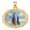 Yellow Gold, variant on PicturesOnGold.com Miraculous Medal Scalloped Round Color Female Adult - 3/4 inch x 3/4 inch, Sterling Silver