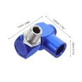 thumbnail image 5 of EXHUMKY 2Pcs Blue Pneumatic Air Hose Swivel Fittings with 360 Degree Rotation and Quick Connect, 5 of 8