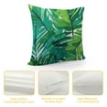 thumbnail image 4 of Jiayy  Patio Pillow Covers ONLY, Fade-Resistant Outdoor Indoor Decorative Throw Pillowcase Shell for Couch Garden Furniture - Green Palm Leaves, 4 of 5