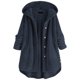 thumbnail image 1 of Abrigo de invierno para mujer, chaqueta de polar de peluche larga y cálida de gran tamaño, suéter elegante e informal de polar Sherpa con botones y capucha, chaqueta de transición térmica, 1 of 3