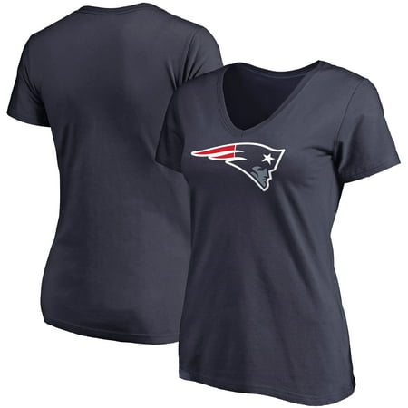New England Patriots NFL Pro Line Women's Primary Logo V-Neck T-Shirt -