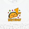 thumbnail image 4 of Inktastic 1st Birthday with Taco and Confetti Girls Baby Dress, 4 of 5