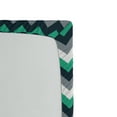 thumbnail image 2 of Ambesonne Chevron Fitted Sheet, Symmetric Arrows Stripe, Twin Size, Jade Green Grey White, 2 of 2