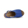 thumbnail image 4 of BLISSFUL STEP Women's Shoes Chunky Heel Buckle Slingback Chunky Platform Sandals Dark Blue 5.5, 4 of 7