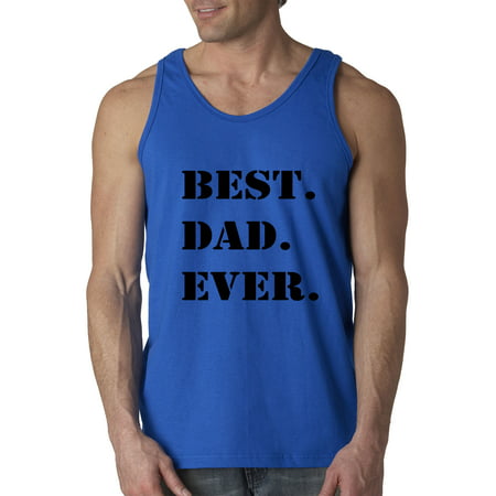New Way 1143 - Men's Tank-Top Best Dad Ever Funny Humor 3XL Royal (Best Way To Pan For Gold)
