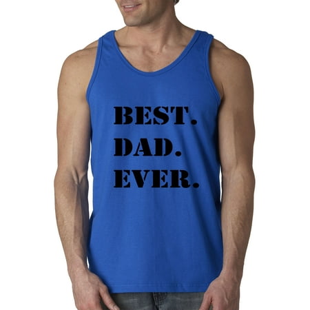 New Way 1143 - Men's Tank-Top Best Dad Ever Funny Humor 3XL Royal (Best Way To Sell Gold)