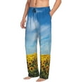 thumbnail image 2 of Disketp Blooming Sunflower Field Men'S Pajama Pants - Ultra Soft Fleece Sleep And Lounge Pants (Size: S-Xxl), 2 of 9