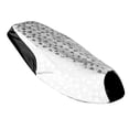 thumbnail image 1 of Cuero de PU Impermeable Almohadilla de asiento de scooter de ciclismo Cómodo elegante Funda de sillín de motocicleta Impreso Protector de cojín de asiento de protección solar suave - Tamaño S (Plata), 1 of 5